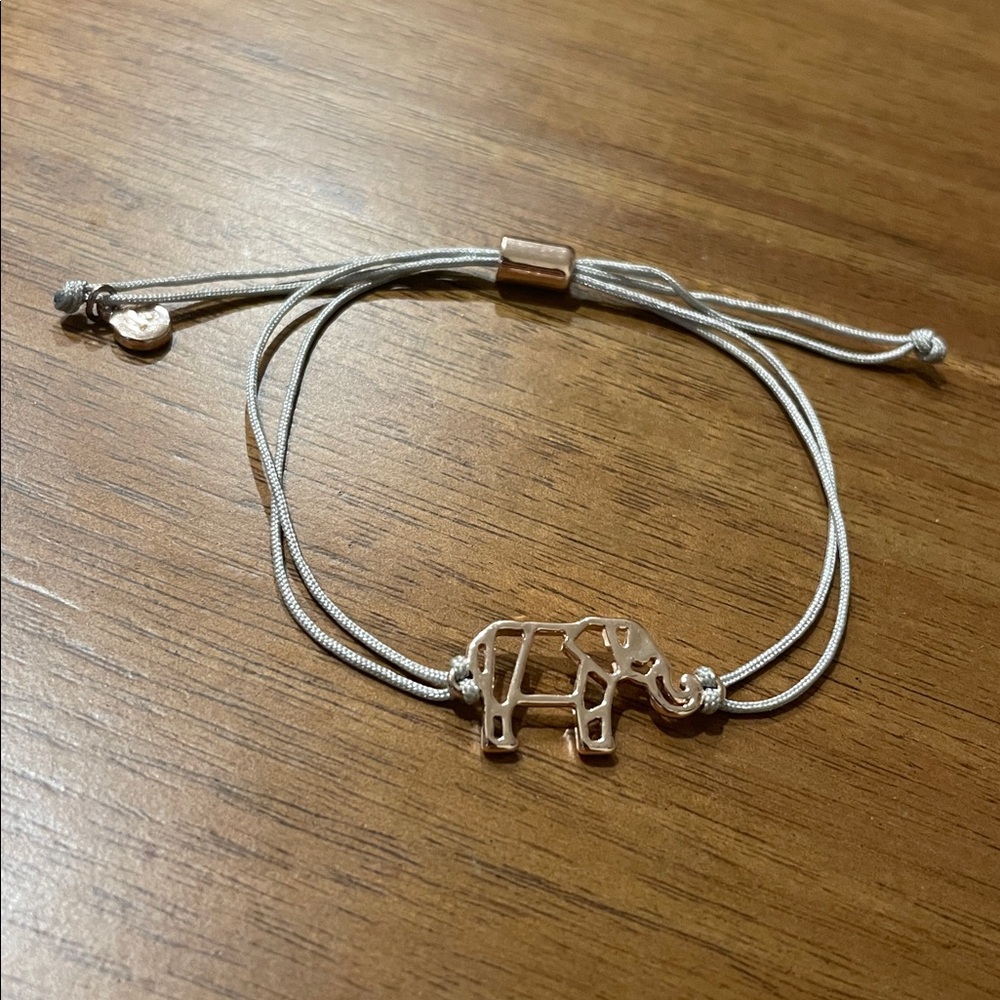 LC Lauren Conrad Silver Tone Adjustment Elephant bracelet